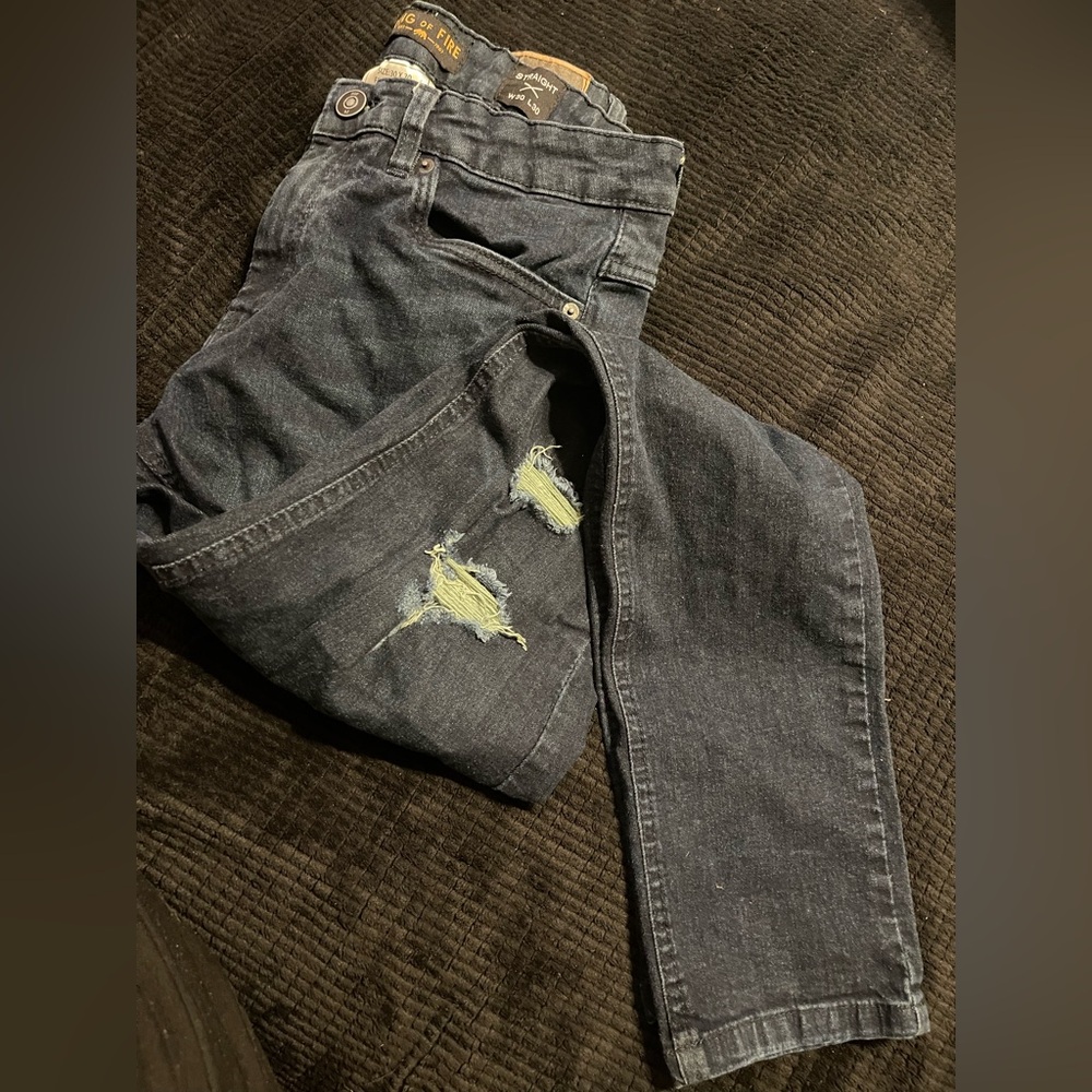 Ring Of Fire: Mens 30 x 30 Straight Leg Dark Jeans (1)